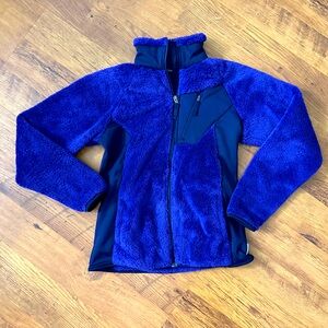 Columbia Double Plush Sports Full Zip Fleece Jacket Two Tone Blue size s